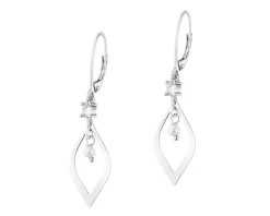 Kolczyki srebrne z perłami i cyrkoniami