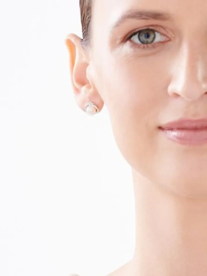 Kolczyki srebrne z perłami