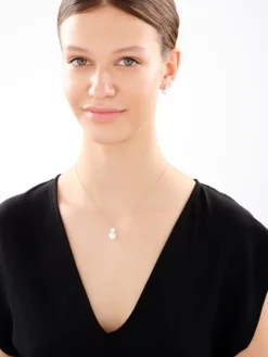 Kolczyki srebrne z perłami i cyrkoniami