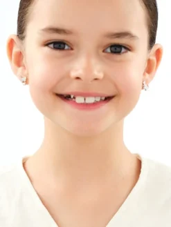 Kolczyki srebrne z perłami - koty