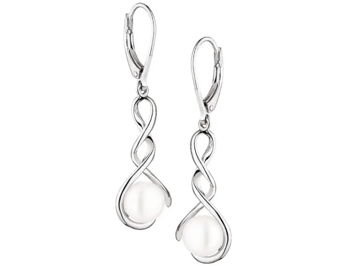 Kolczyki srebrne z perłami