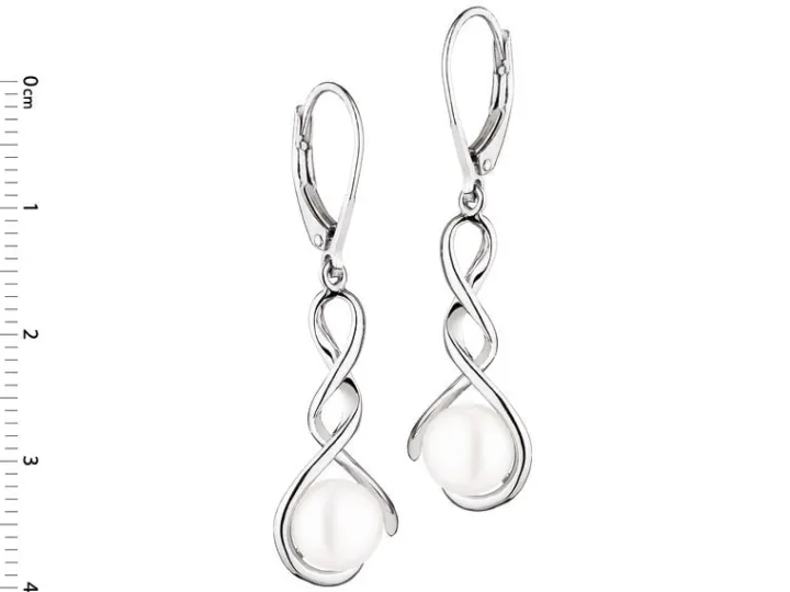 Kolczyki srebrne z perłami