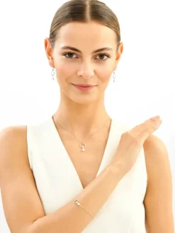 Kolczyki srebrne z perłami i cyrkoniami - koła