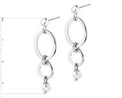 Kolczyki srebrne z perłami