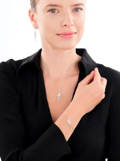 Kolczyki srebrne z perłami i cyrkoniami