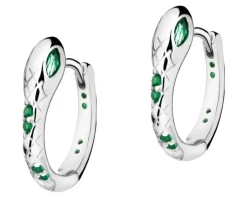 Kolczyki srebrne ze spinelem - węże