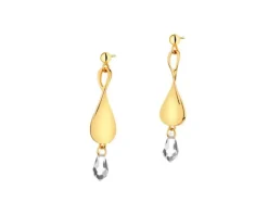 Kolczyki srebrne ze szkłem