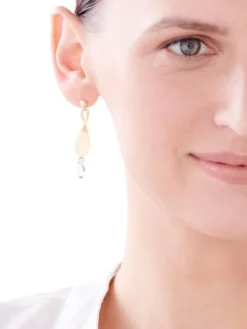 Kolczyki srebrne ze szkłem