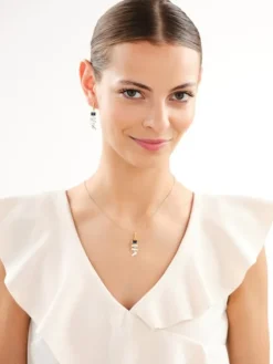 Kolczyki srebrne ze szlifowanym szkłem