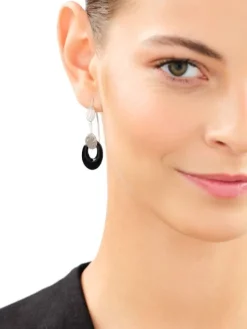 Kolczyki srebrne ze szlifowanym szkłem