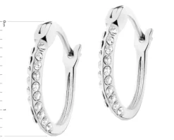 Kolczyki srebrne ze szlifowanym szkłem - koła