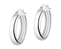 Kolczyki srebrne ze szlifowanym szkłem - koła