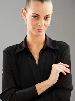 Kolczyki z białego złota z brylantami laboratoryjnymi - koła - 1,00 ct - próba 750