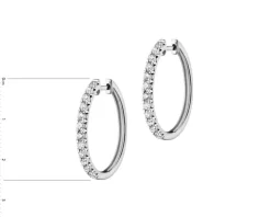 Kolczyki z białego złota z brylantami - koła - 1,00 ct - próba 585