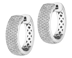 Kolczyki z białego złota z brylantami - koła - 0,67 ct - próba 585