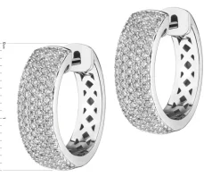 Kolczyki z białego złota z brylantami - koła - 0,67 ct - próba 585