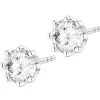 Kolczyki z białego złota z brylantami - 1,00 ct - próba 585