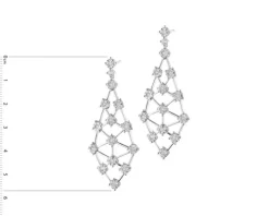 Kolczyki z białego złota z brylantami - 1,82 ct - próba 750