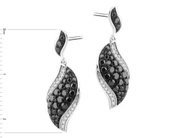 Kolczyki z białego złota z brylantami - 0,54 ct - próba 585