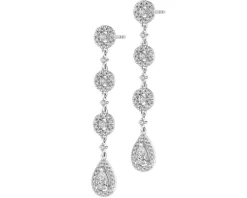 Kolczyki z białego złota z diamentami - 1,30 ct - próba 585