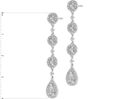 Kolczyki z białego złota z diamentami - 1,30 ct - próba 585