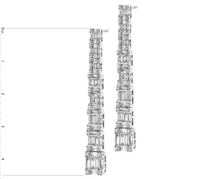 Kolczyki z białego złota z diamentami - 1,99 ct - próba 750