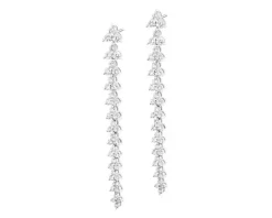 Kolczyki z białego złota z brylantami - 2,00 ct - próba 585