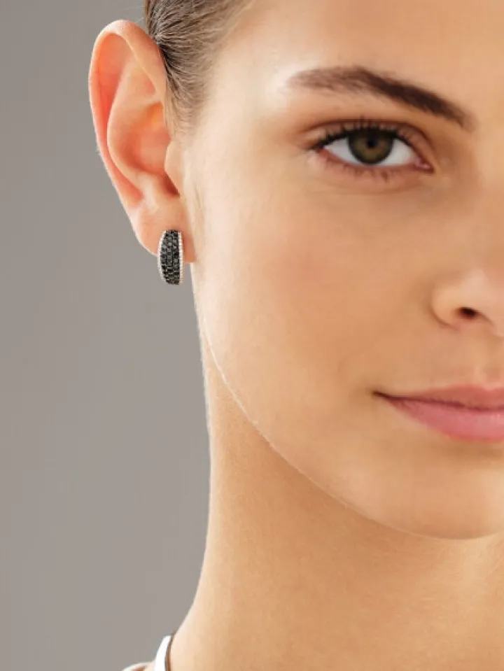 Kolczyki z białego złota z brylantami - 1,15 ct - próba 585