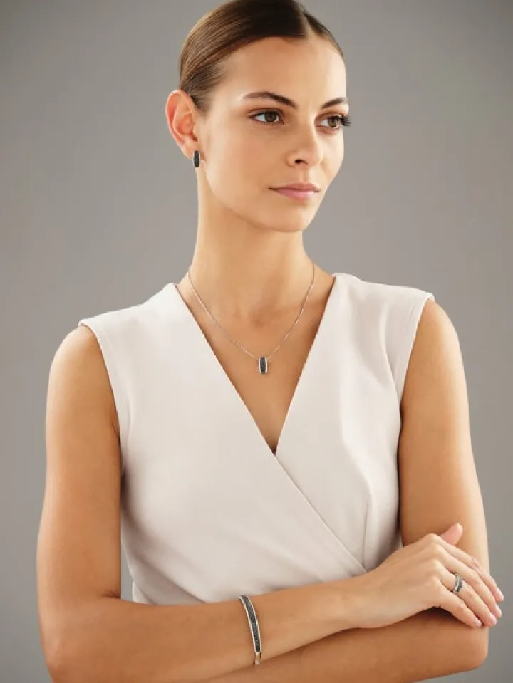 Kolczyki z białego złota z brylantami - 1,15 ct - próba 585