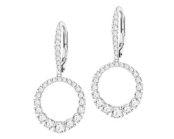 Kolczyki z białego złota z brylantami laboratoryjnymi - 1,14 ct - próba 585