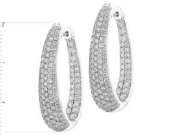 Kolczyki z białego złota z brylantami - koła - 2,28 ct - próba 750