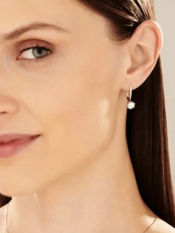 Kolczyki z białego złota z brylantami - SI2/H - 1,00 ct - próba 585