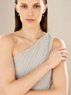 Kolczyki z białego złota z brylantami - SI2/H - 1,00 ct - próba 585