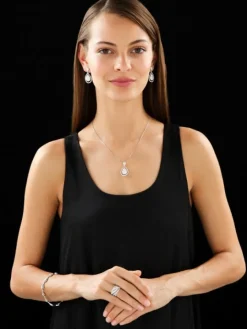 Kolczyki z białego złota z brylantami - 4,29 ct - próba 750