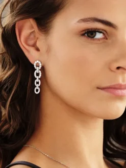 Kolczyki z białego złota z brylantami - 2,77 ct - próba 585