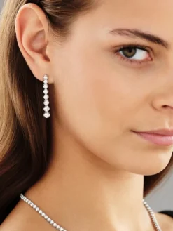 Kolczyki z białego złota z brylantami - 2,14 ct - próba 750