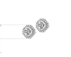 Kolczyki z białego złota z diamentami - 1,07 ct - próba 750