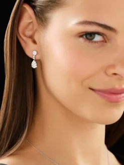 Kolczyki z białego złota z brylantami - 1,40 ct - próba 585