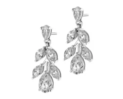 Kolczyki z białego złota z diamentami - 2,28 ct - próba 750