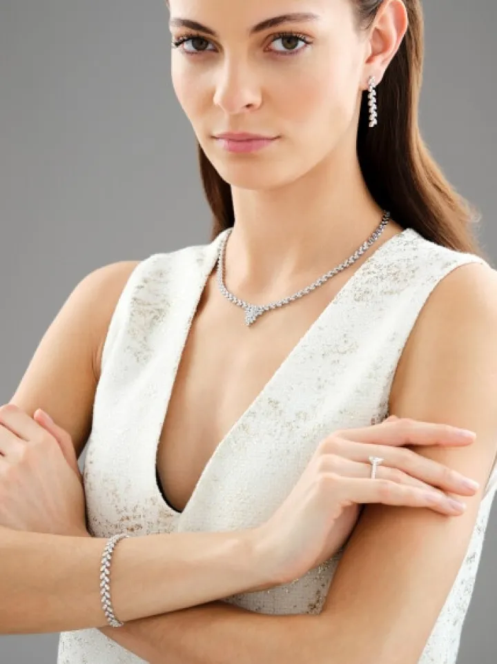 Kolczyki z białego złota z brylantami - 1,58 ct - próba 750