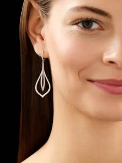 Kolczyki z białego złota z brylantami - 1,50 ct - próba 585