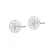 Kolczyki z białego złota z diamentami - rozety - 0,01 ct - próba 375