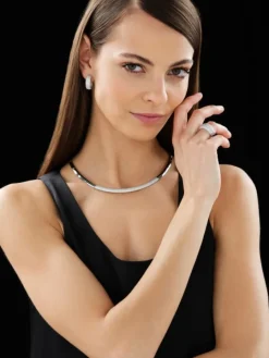 Kolczyki z białego złota z brylantami - koła - 3,62 ct - próba 750