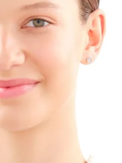 Kolczyki z białego złota z brylantami - 0,20 ct - próba 585