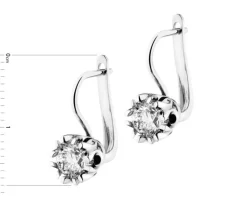 Kolczyki z białego złota z brylantami - SI1/H - 2,00 ct - próba 750