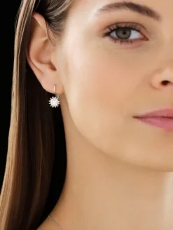 Kolczyki z białego złota z brylantami - SI1/H - 2,00 ct - próba 750