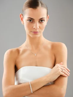 Kolczyki z białego złota z brylantami laboratoryjnymi - 0,37 ct - próba 585