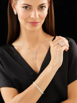 Kolczyki z białego złota z diamentami - 1,54 ct - próba 750