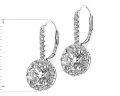 Kolczyki z białego złota z brylantami – SI2/H - 2,47 ct - próba 750
