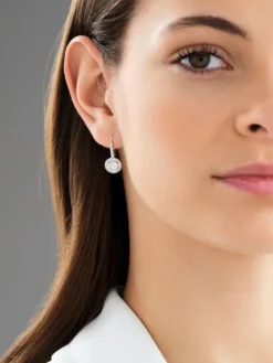 Kolczyki z białego złota z brylantami – SI2/H - 2,47 ct - próba 750